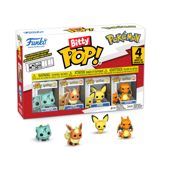 Bitty Pop Pokemon 3 - Boîte de 4